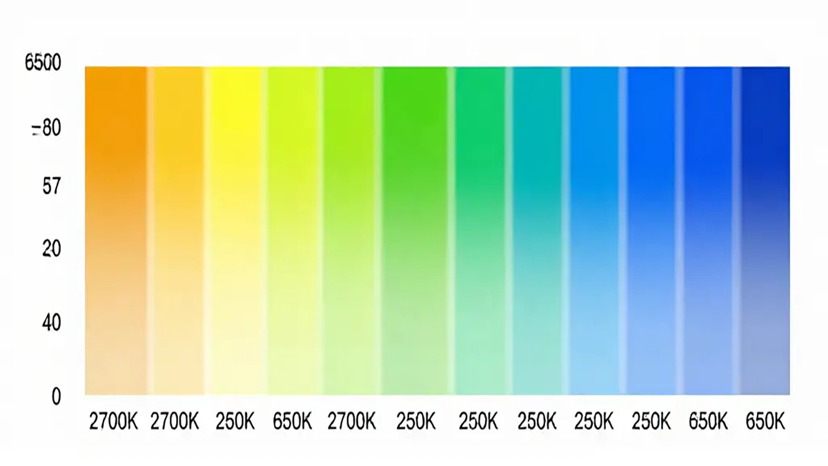 Diagramme d’ajustement de la température de couleur de l&rsquo;éclairage centré sur l&rsquo;humain (HCL)